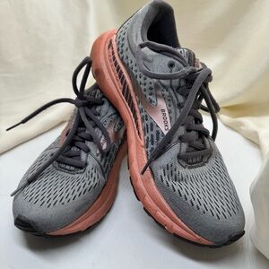 Brooks Women's Athletic Shoes in Gray and Coral